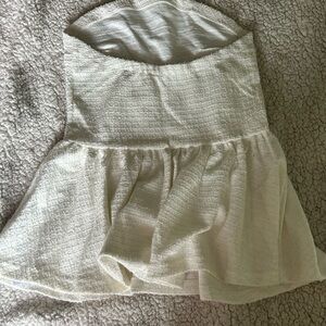 Elegant Cream Strapless Top